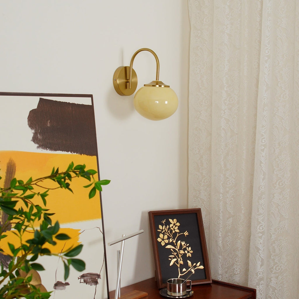 Melvane Glass Wall Lamp-Moonnatur