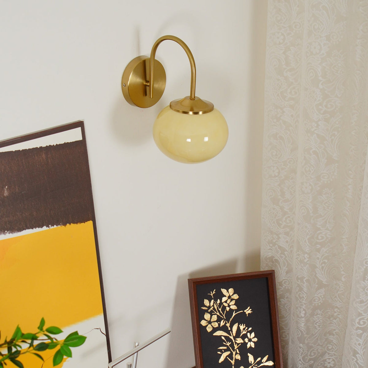 Melvane Glass Wall Lamp-Moonnatur
