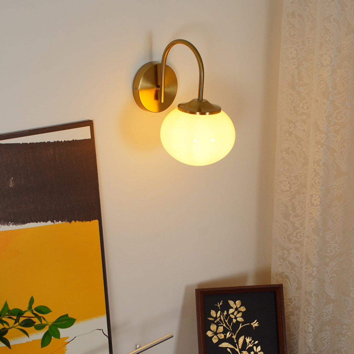 Melvane Glass Wall Lamp-Moonnatur