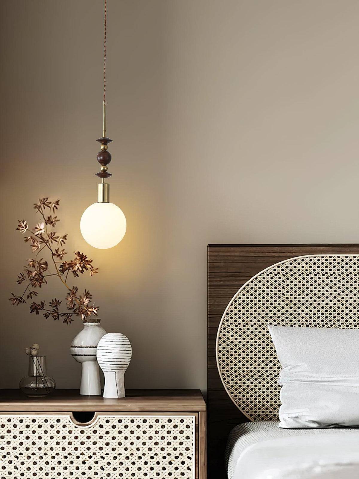 Jovelle Ash Wood Pendant Light-Moonnatur