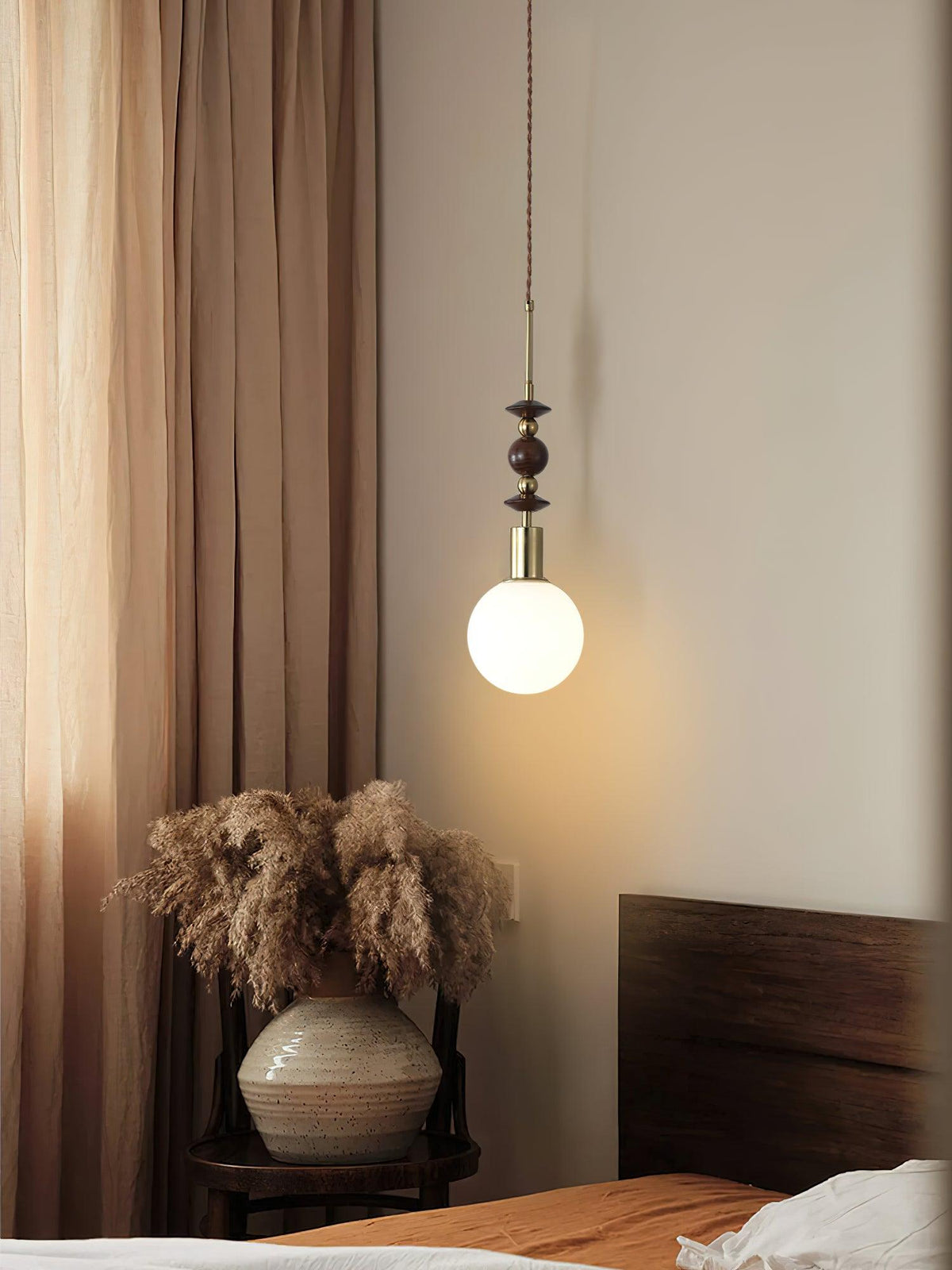 Jovelle Ash Wood Pendant Light-Moonnatur
