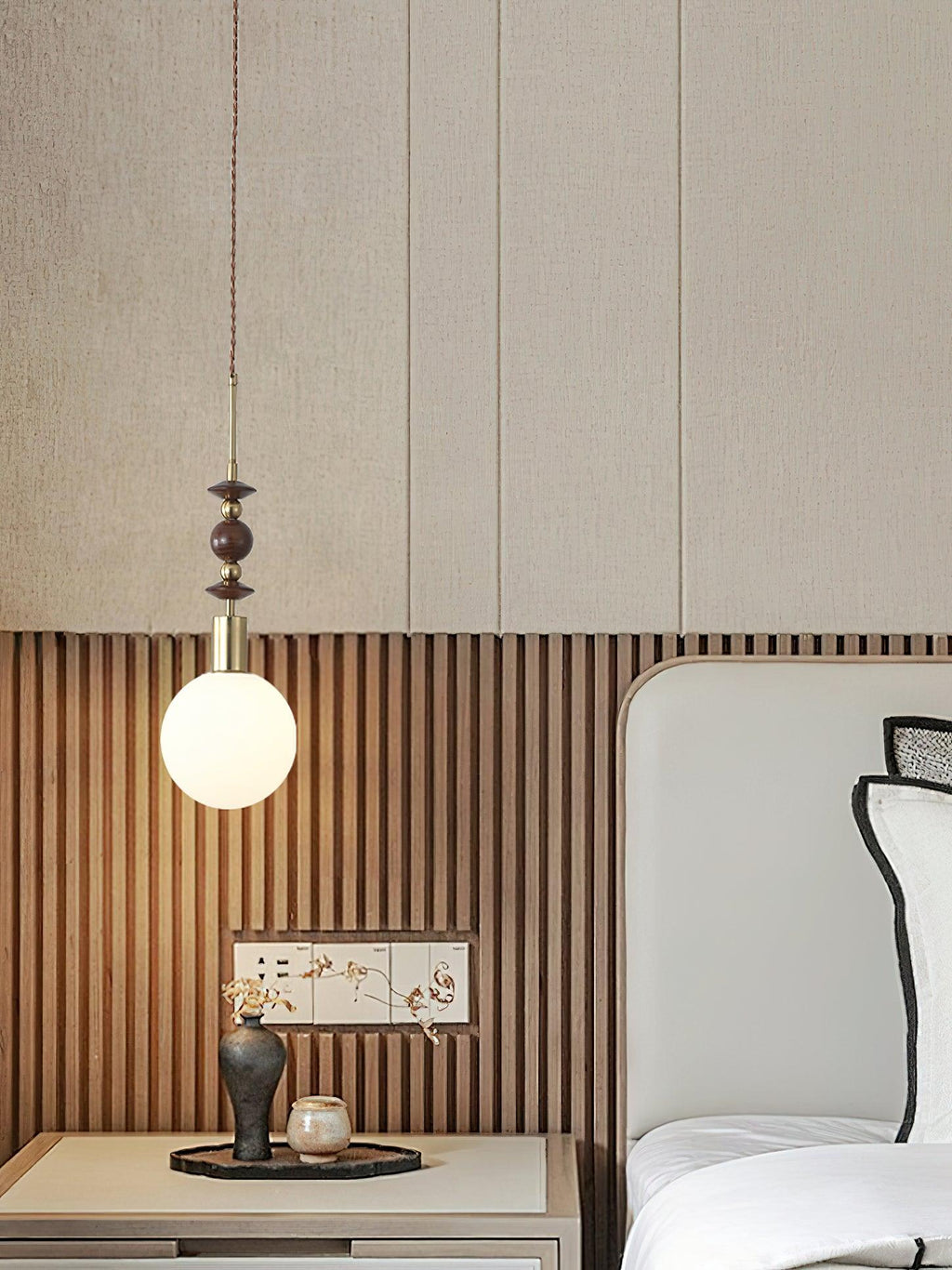 Jovelle Ash Wood Pendant Light-Moonnatur