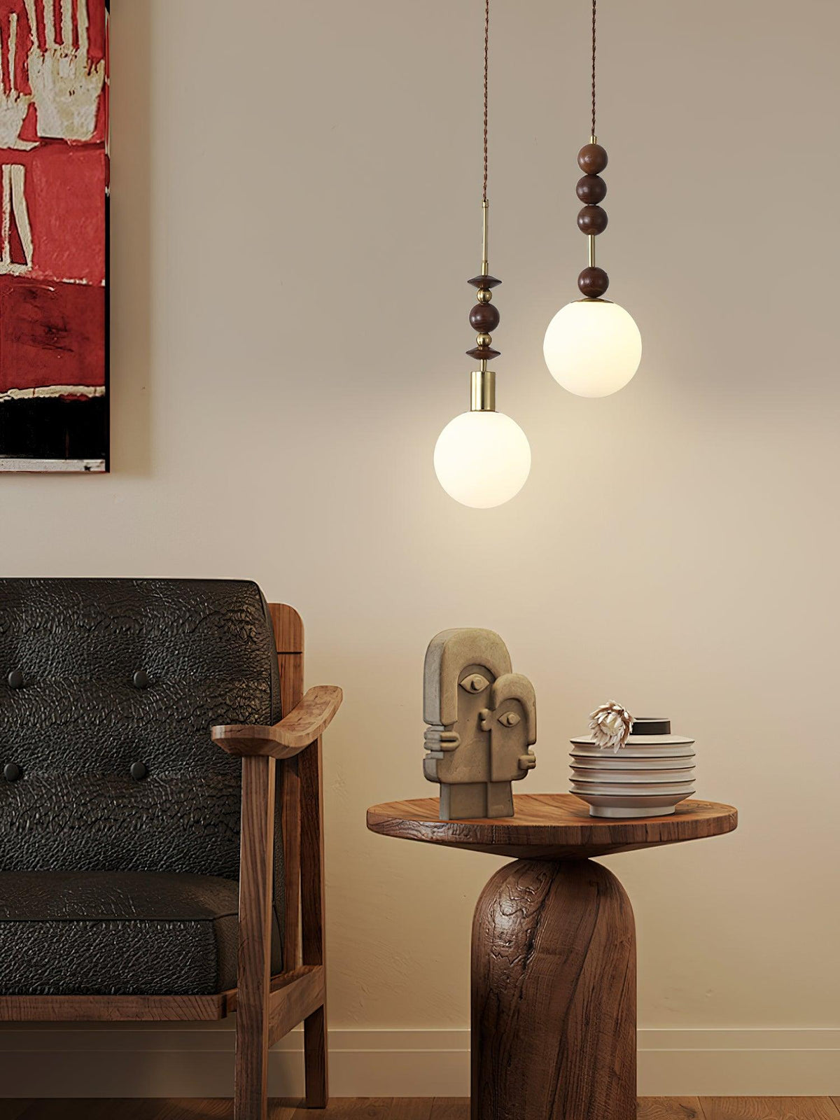 Jovelle Ash Wood Pendant Light-Moonnatur