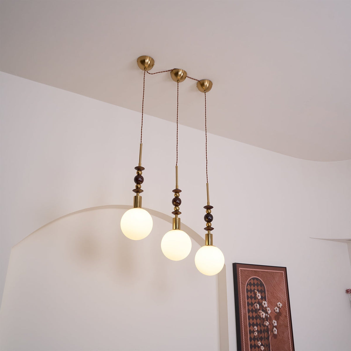 Meldenvale Wood Pendant Light-Moonnatur