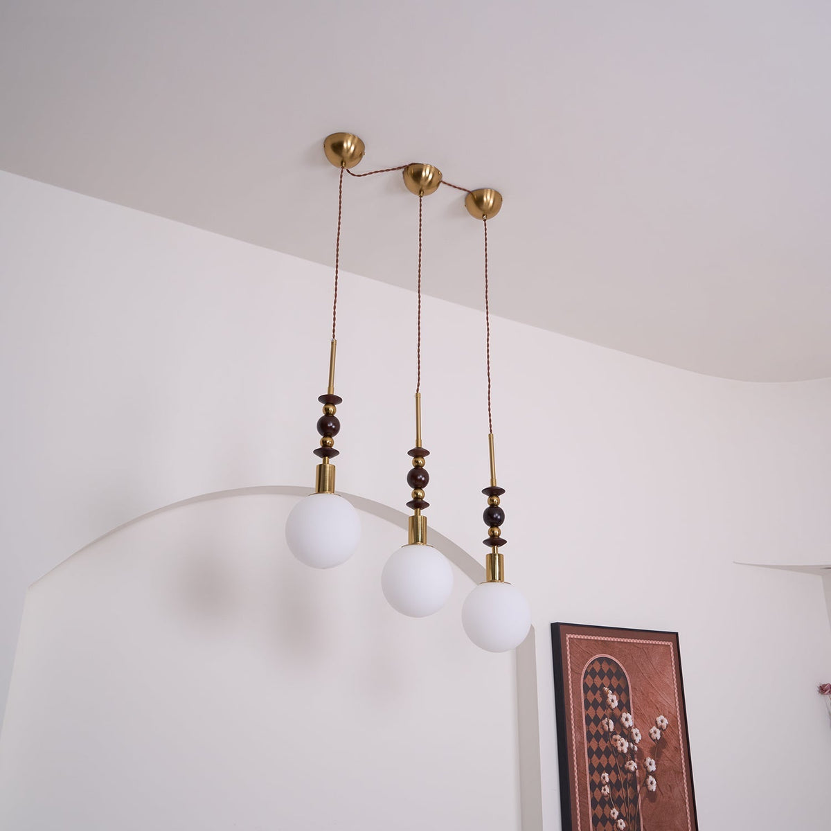 Meldenvale Wood Pendant Light-Moonnatur