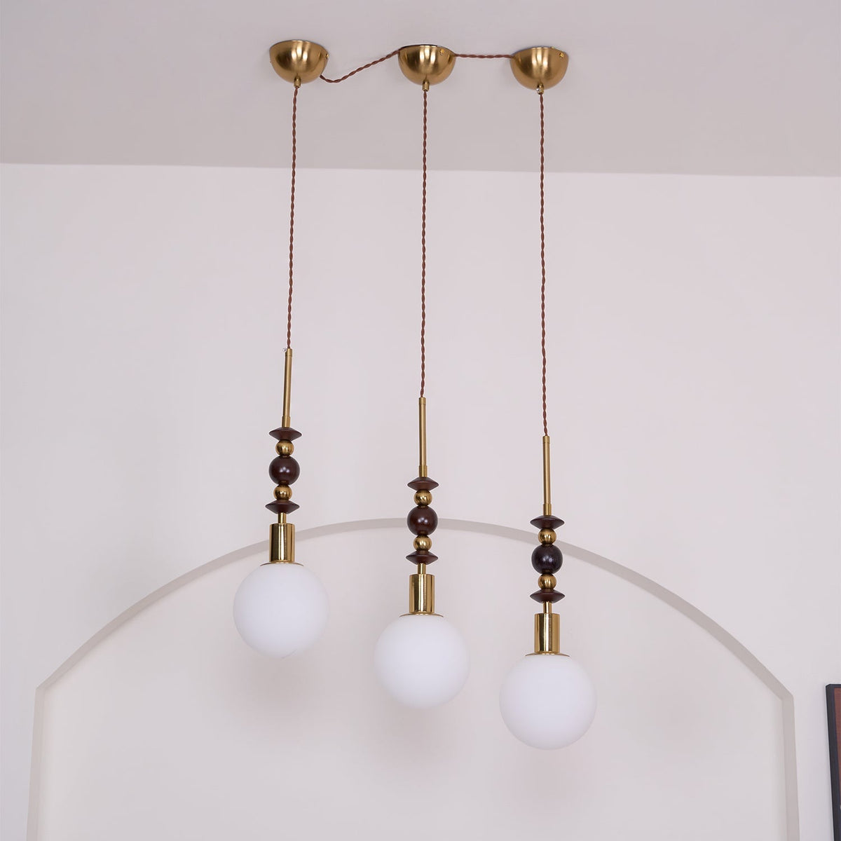 Meldenvale Wood Pendant Light-Moonnatur
