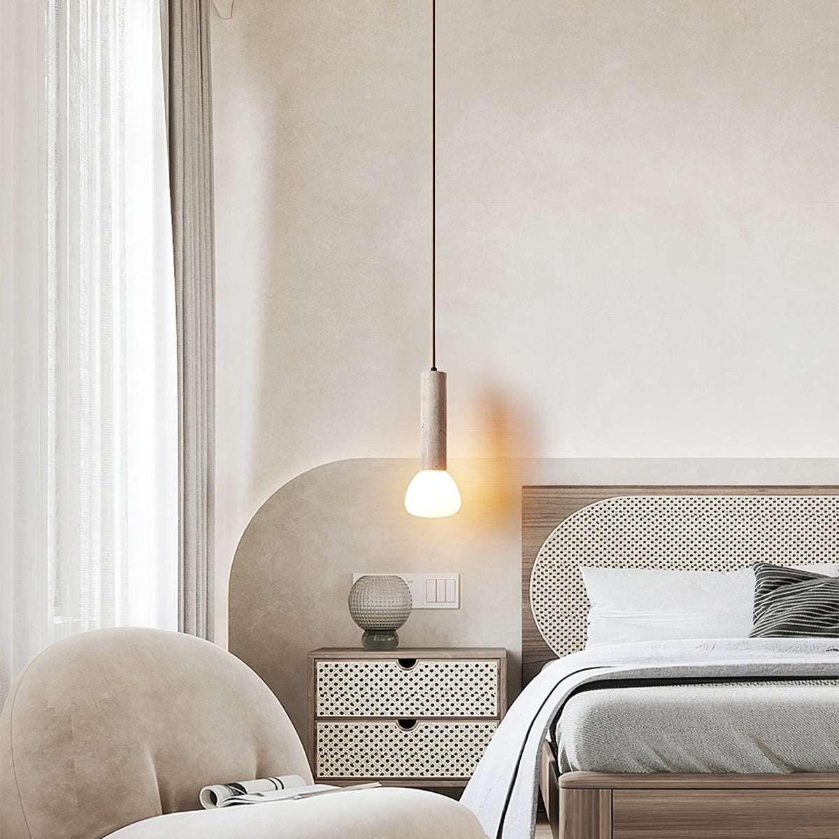 Coreneth Travertine Pendant Light-Moonnatur