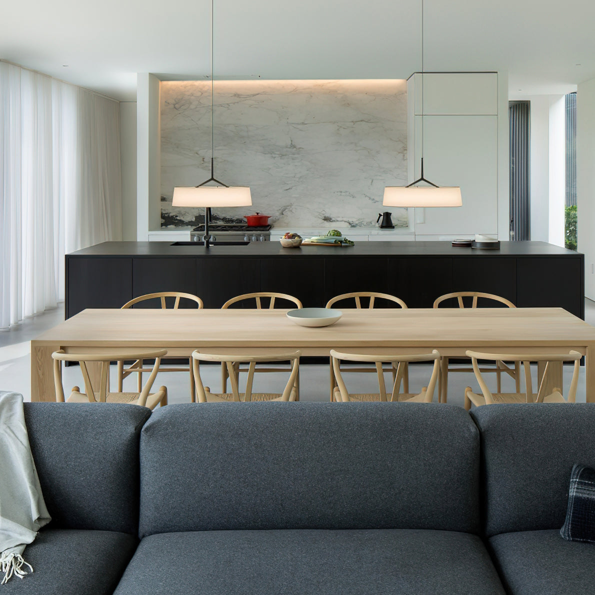 Valdenfield Fabric Pendant Light-Moonnatur