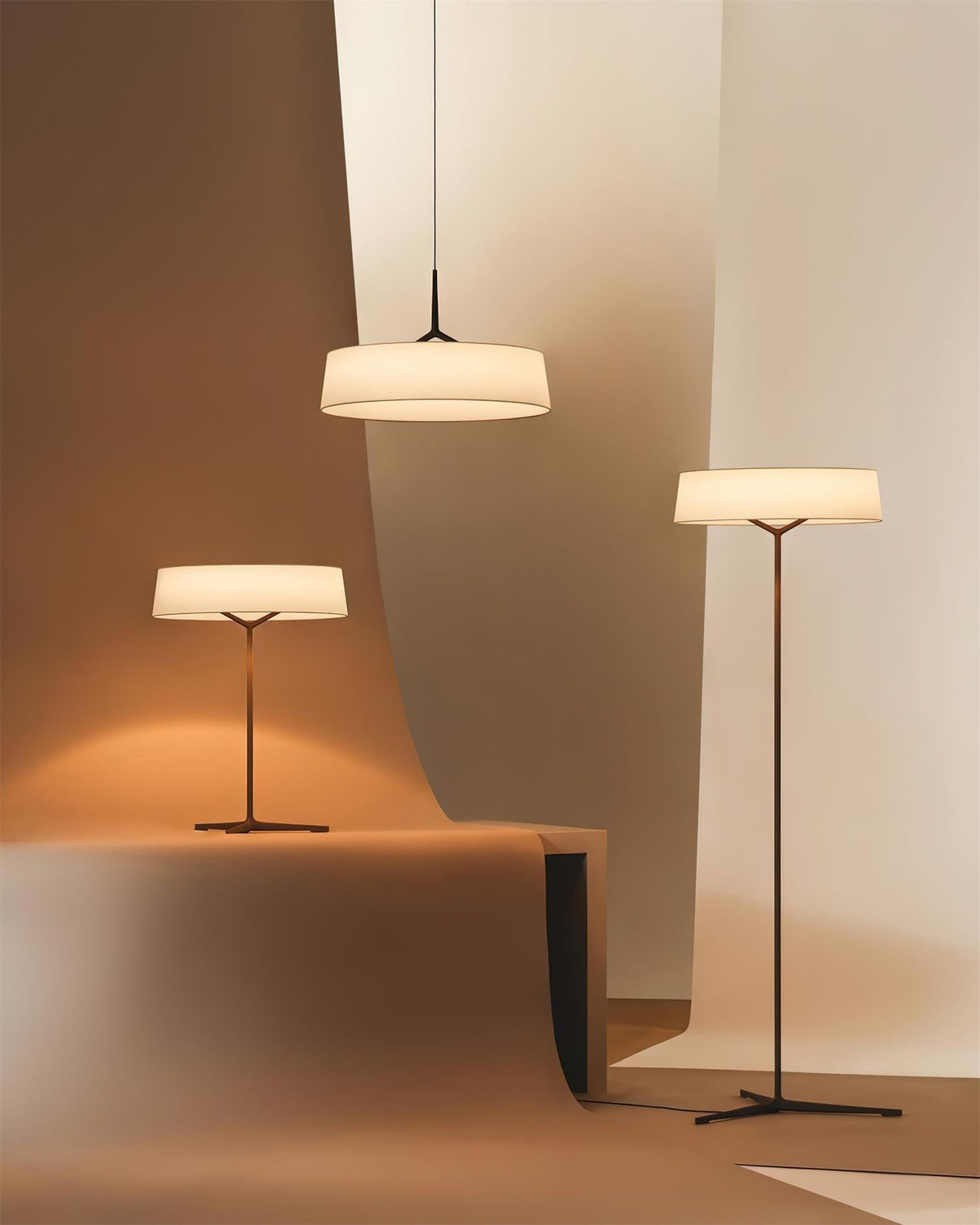 Valdenfield Fabric Pendant Light-Moonnatur