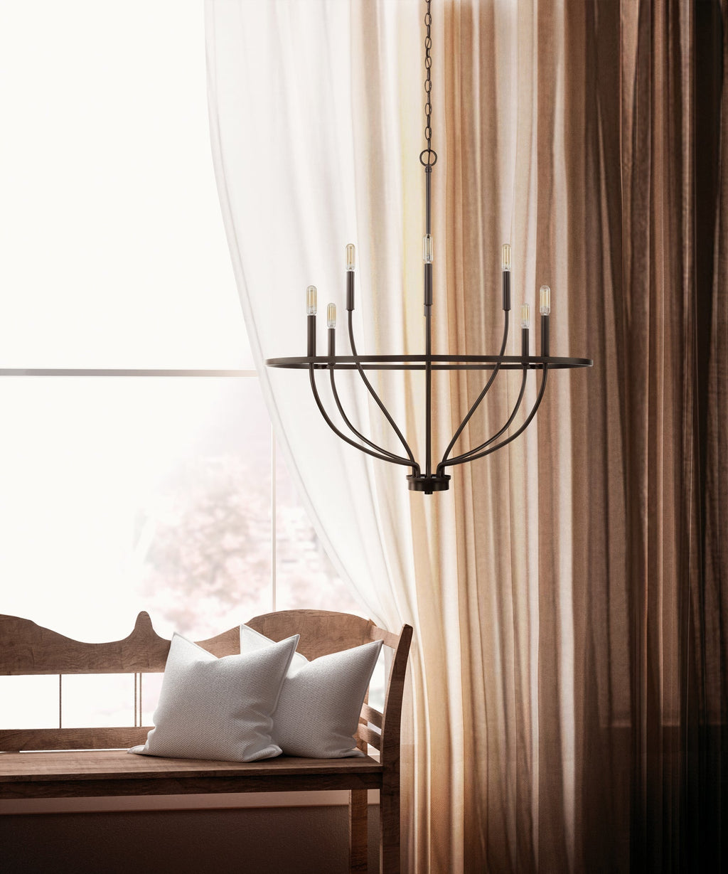 Talenara Fabric Chandelier-Moonnatur