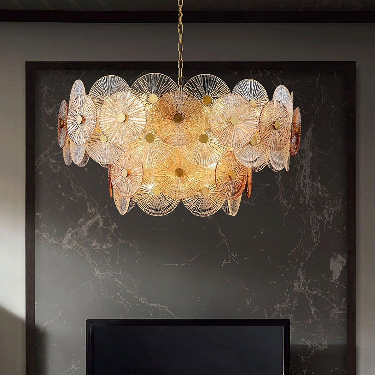 Harvenelyn Glass Chandelier-Moonnatur