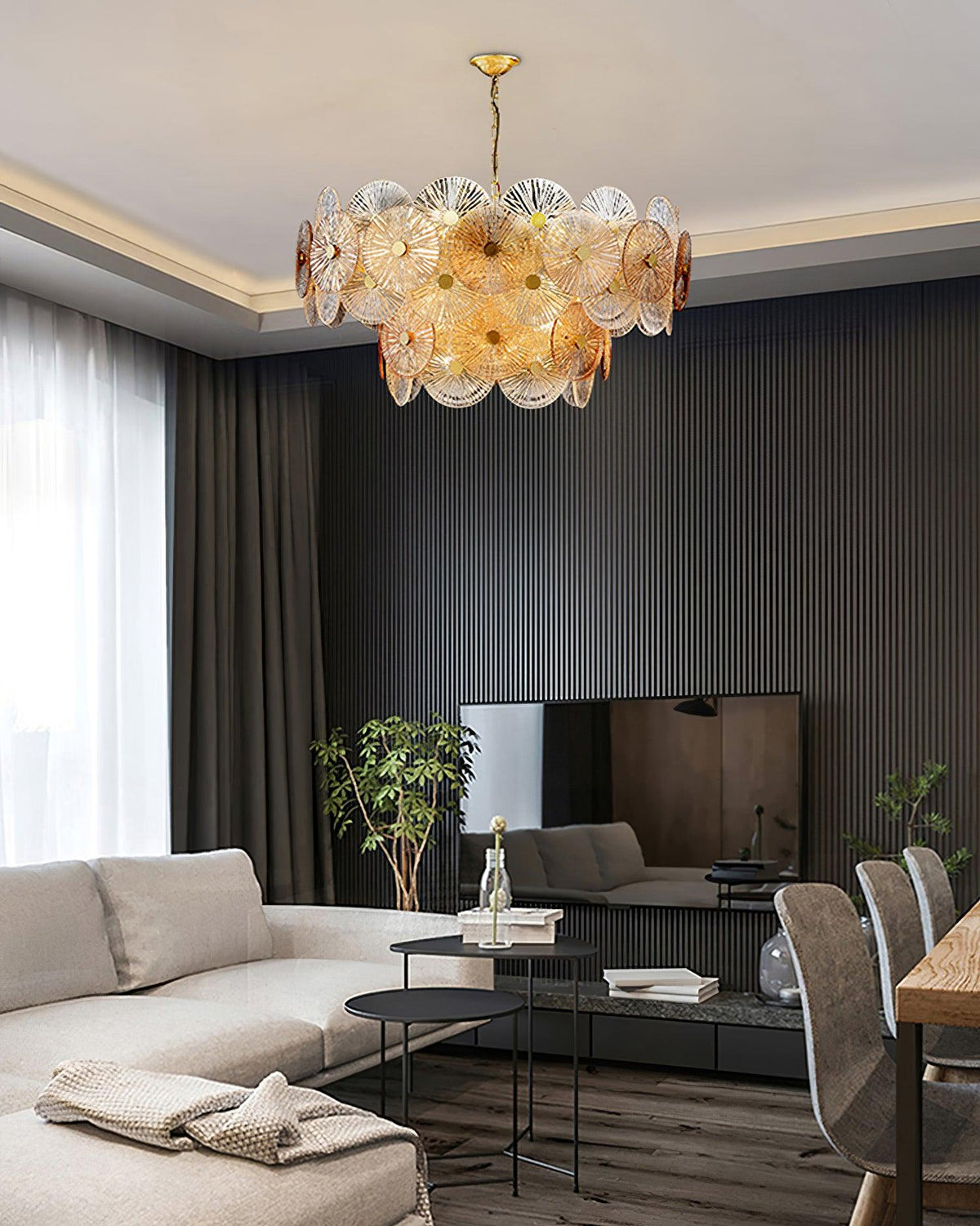 Harvenelyn Glass Chandelier-Moonnatur