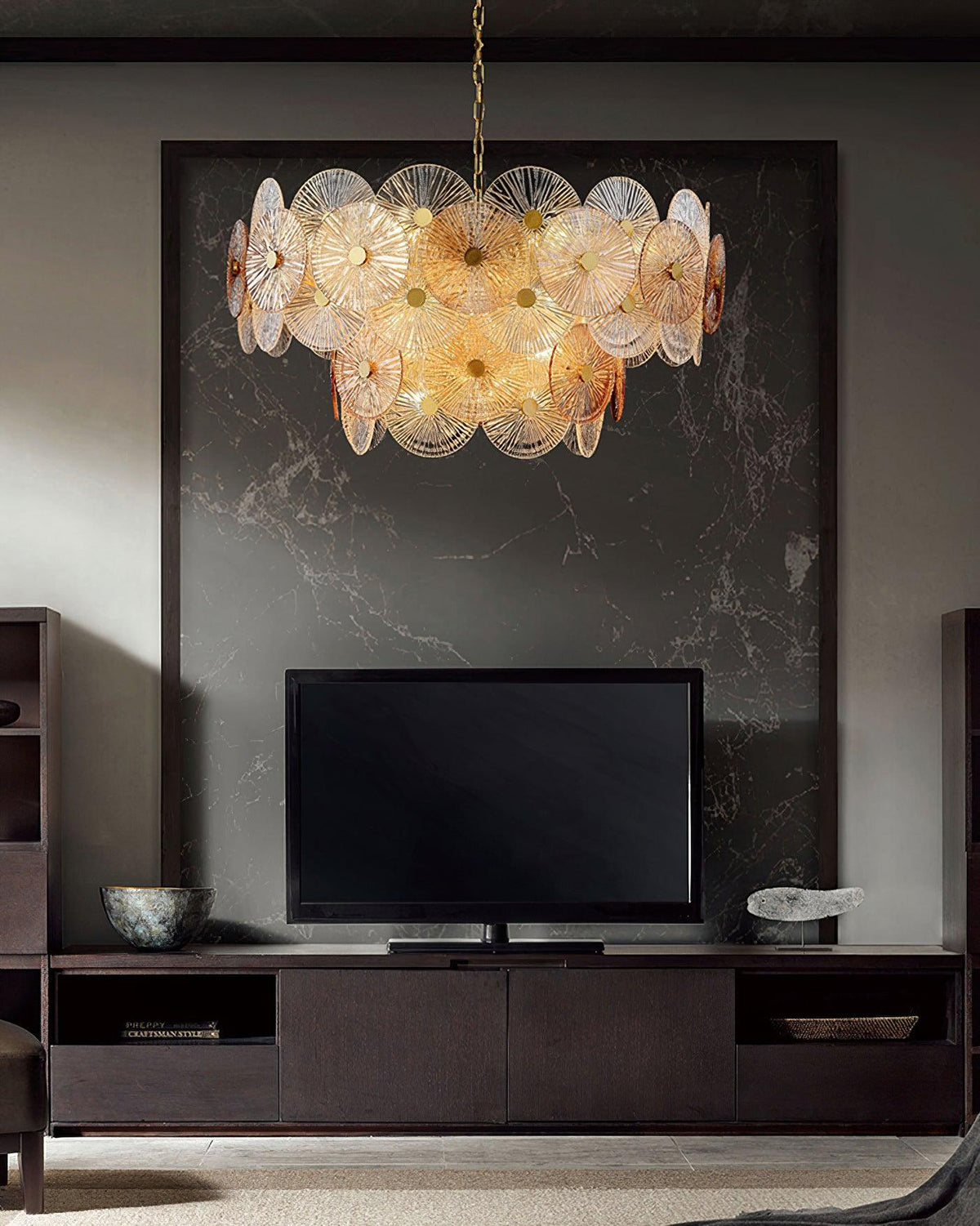 Harvenelyn Glass Chandelier-Moonnatur