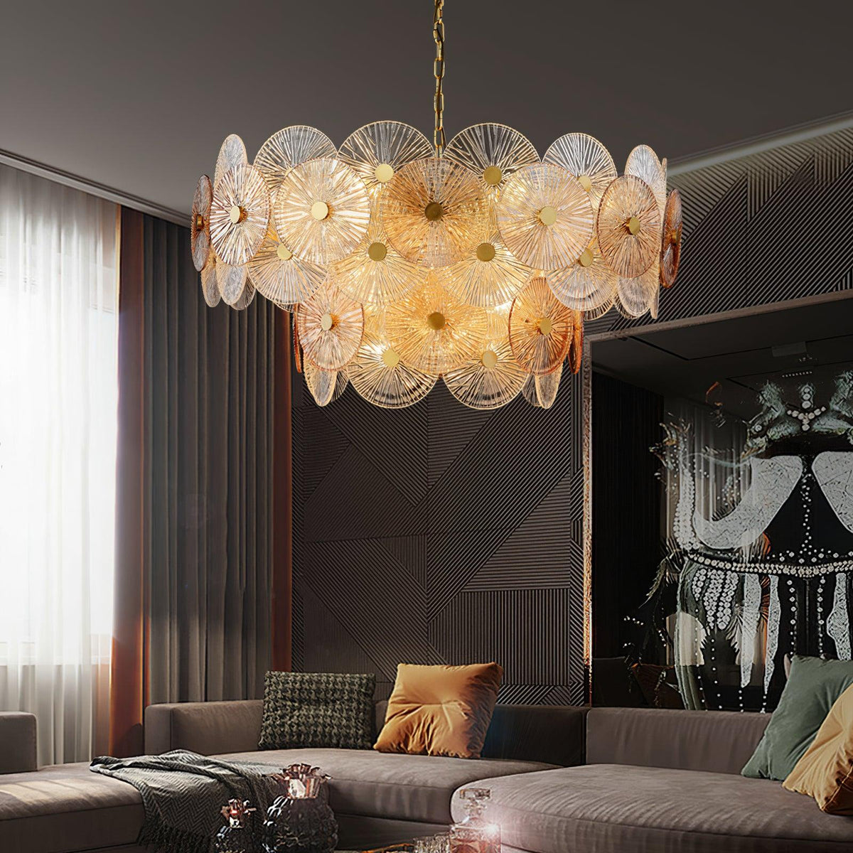 Harvenelyn Glass Chandelier-Moonnatur