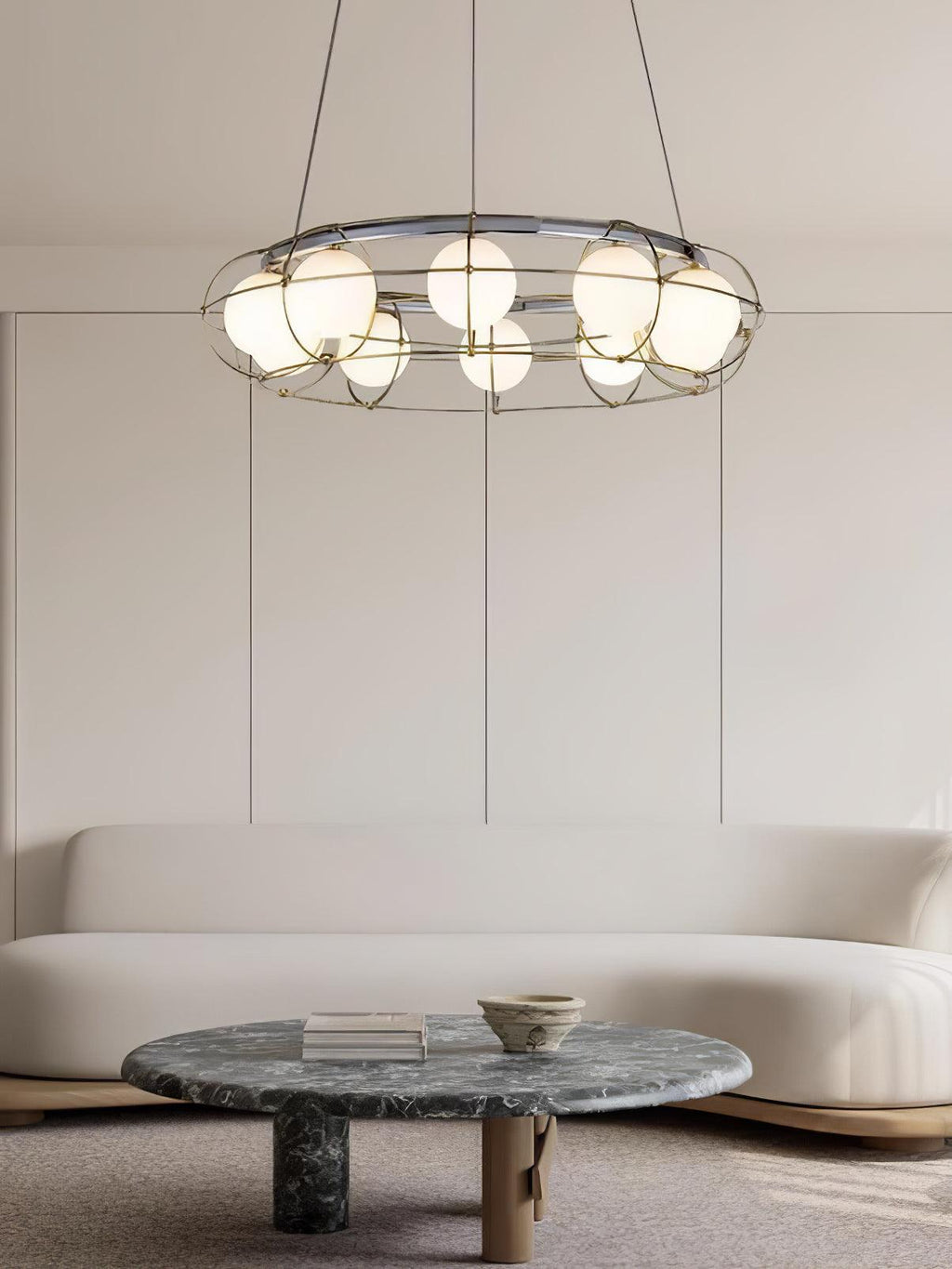Tardenora Glass Chandelier-Moonnatur