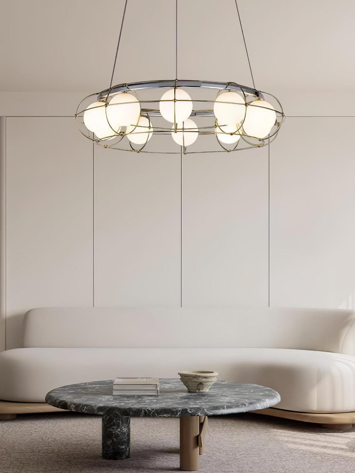 Tardenora Glass Chandelier-Moonnatur