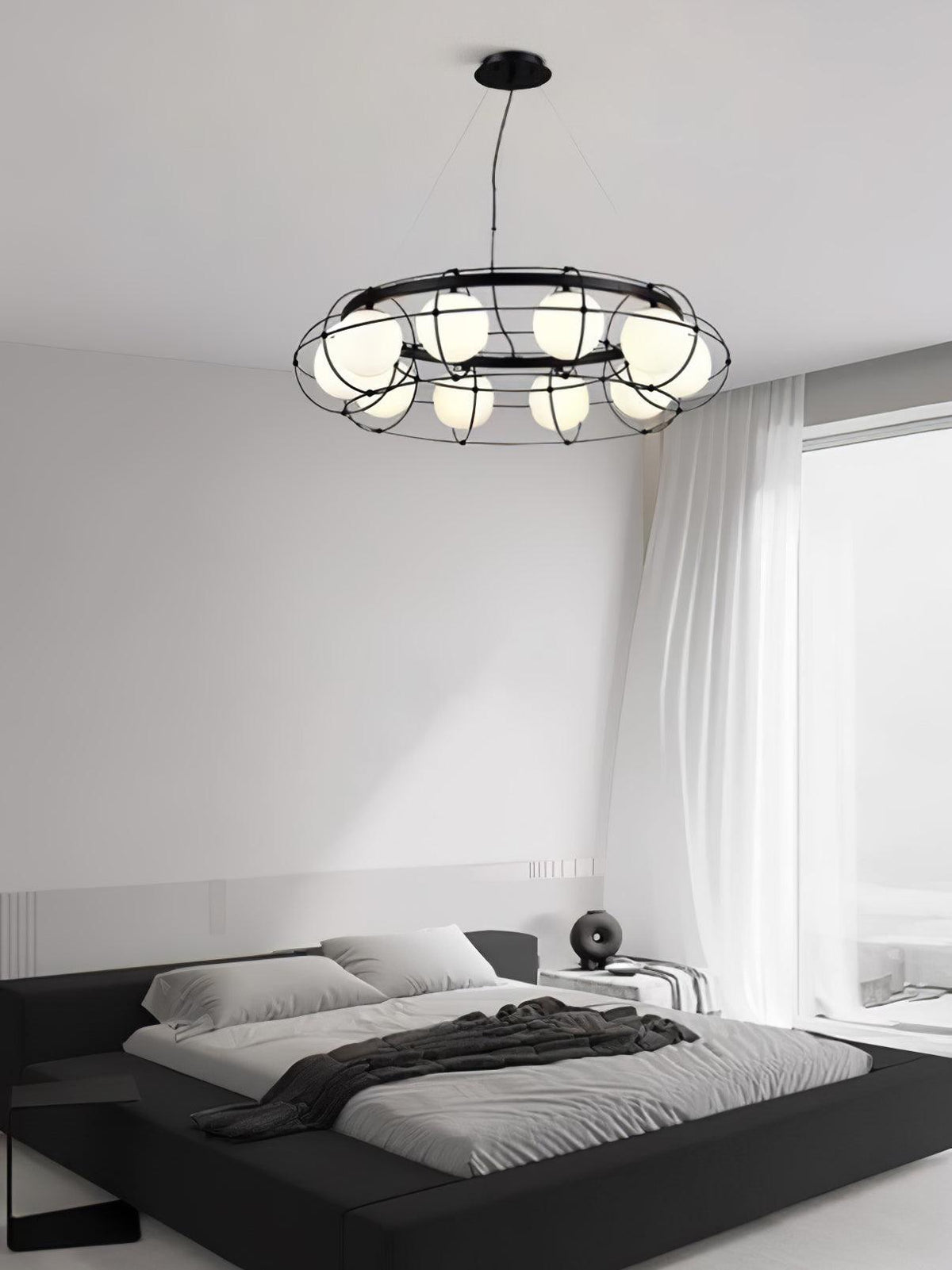 Tardenora Glass Chandelier-Moonnatur