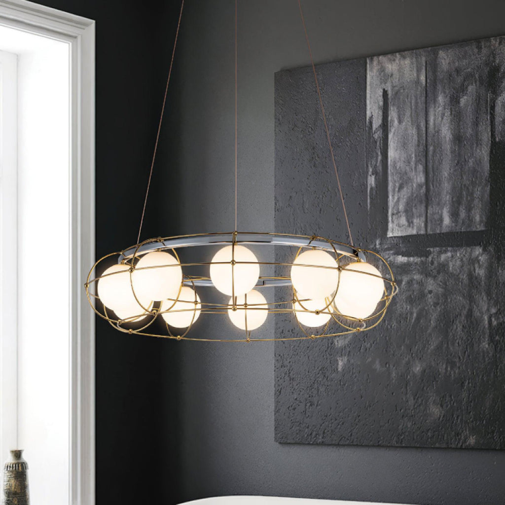 Tardenora Glass Chandelier-Moonnatur