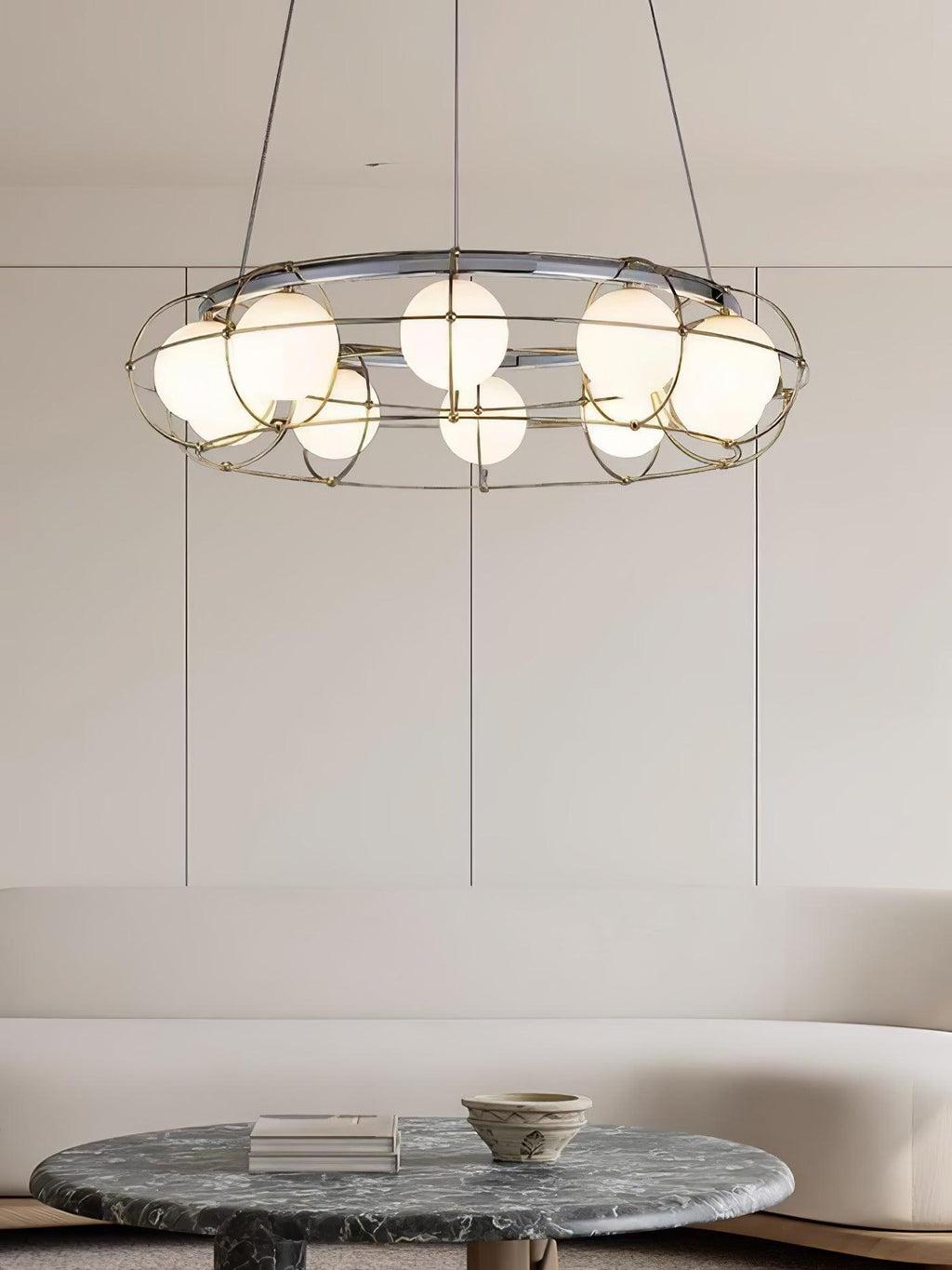 Tardenora Glass Chandelier-Moonnatur