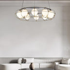 Tardenora Glass Chandelier-Moonnatur