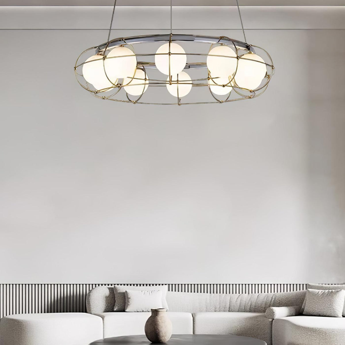 Tardenora Glass Chandelier-Moonnatur