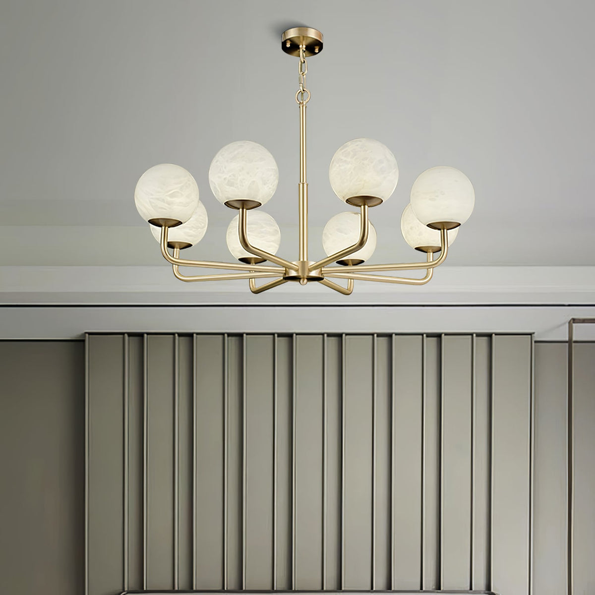 Avrenley Alabaster Chandelier-Moonnatur