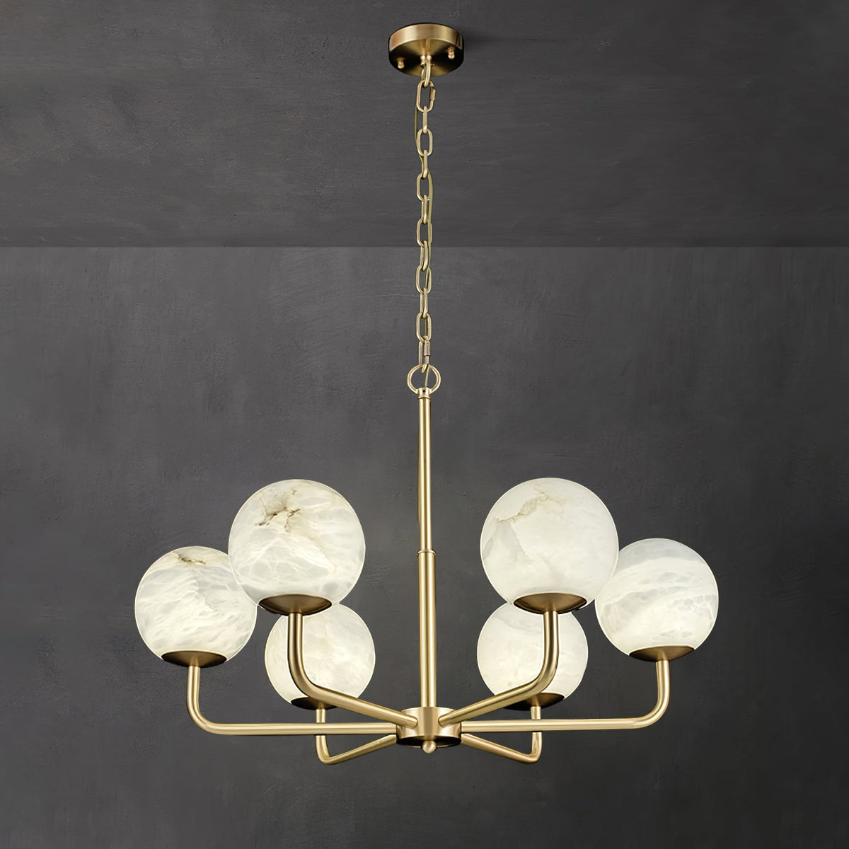 Avrenley Alabaster Chandelier-Moonnatur