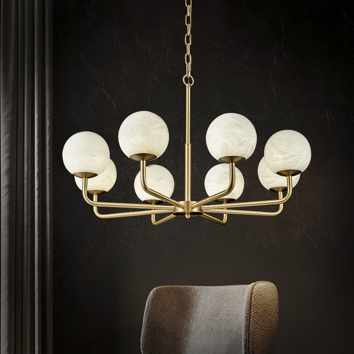 Avrenley Alabaster Chandelier-Moonnatur