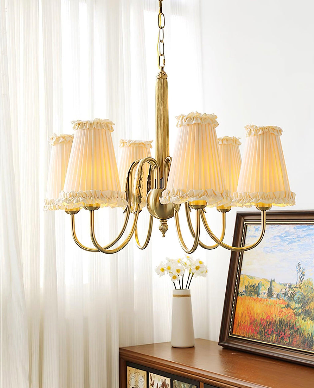 Ravensara Fabric Chandelier-Moonnatur