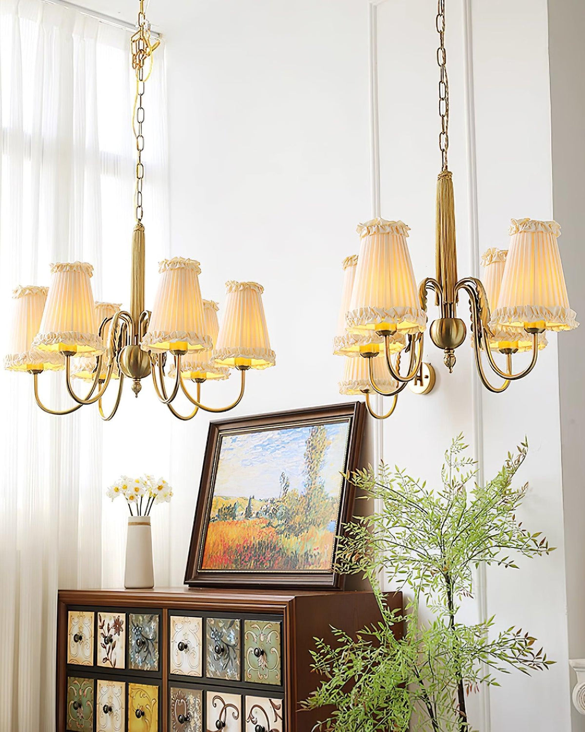 Ravensara Fabric Chandelier-Moonnatur