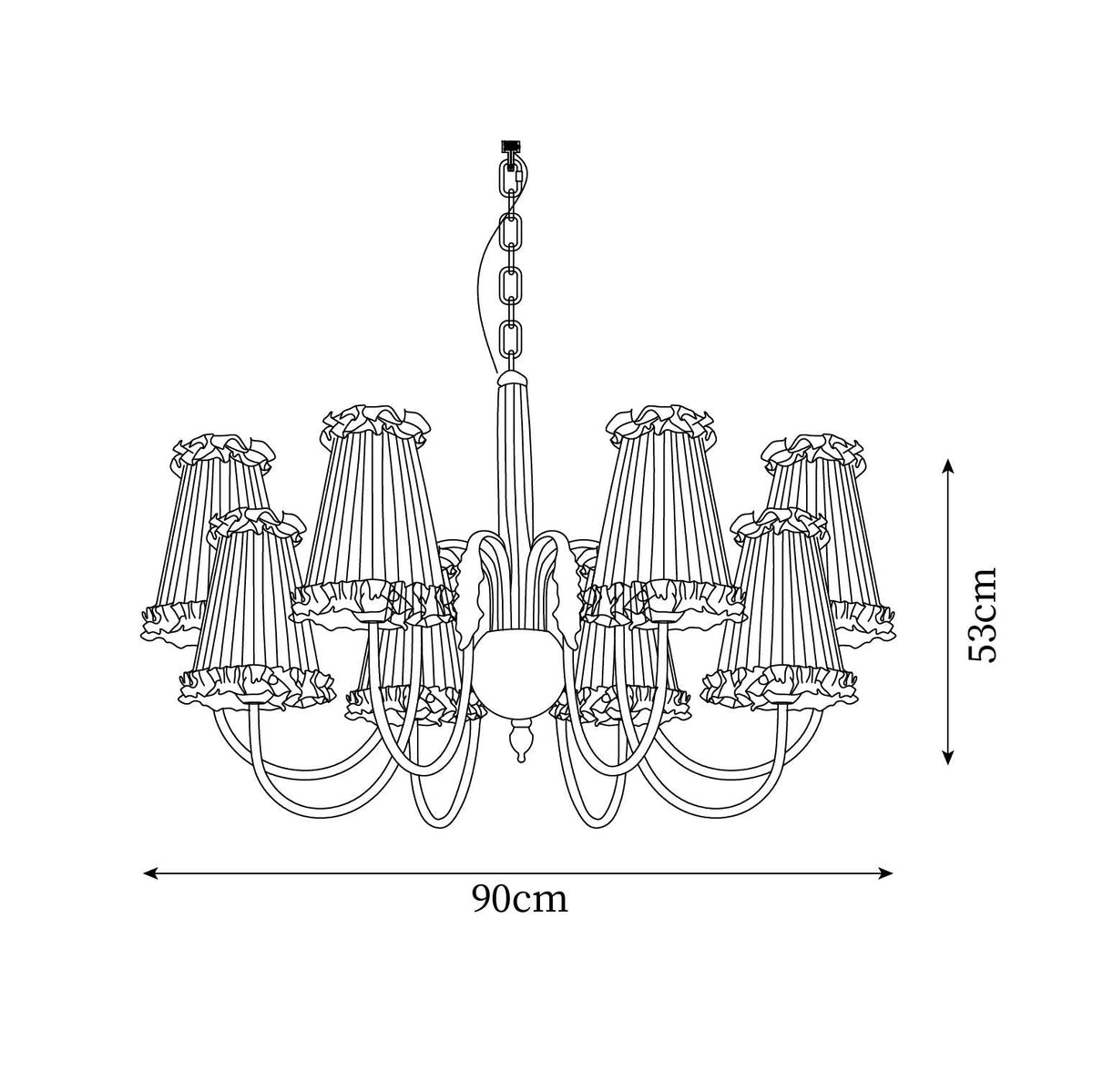 Ravensara Fabric Chandelier-Moonnatur