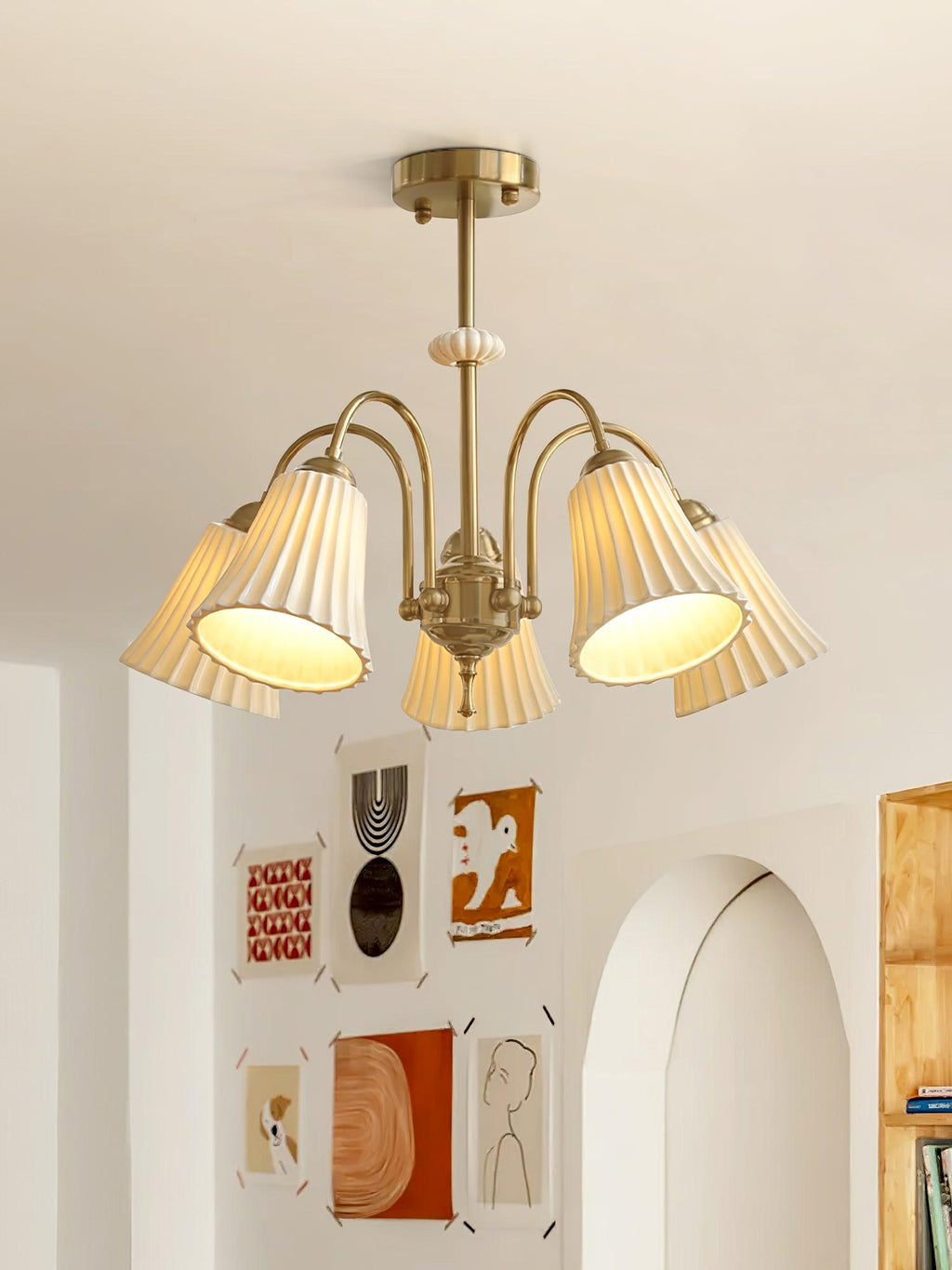 Kenrenhaven Ceramic Chandelier-Moonnatur