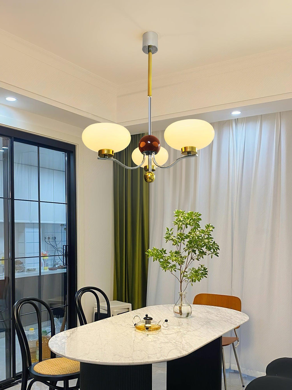 Keldelwood Glass Chandelier-Moonnatur