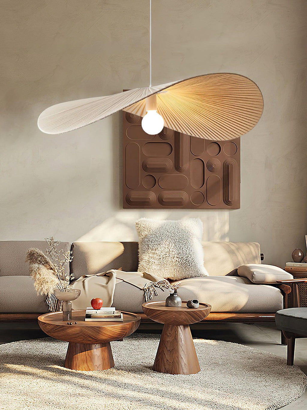Fennis Fabric Pendant Light-Moonnatur