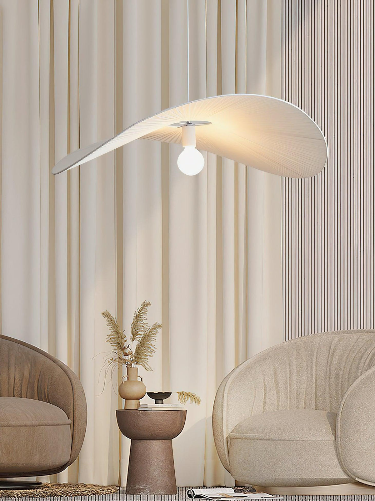 Fennis Fabric Pendant Light-Moonnatur
