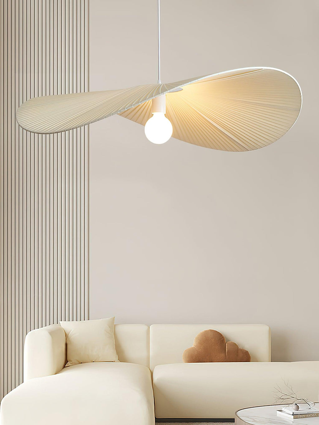 Fennis Fabric Pendant Light-Moonnatur