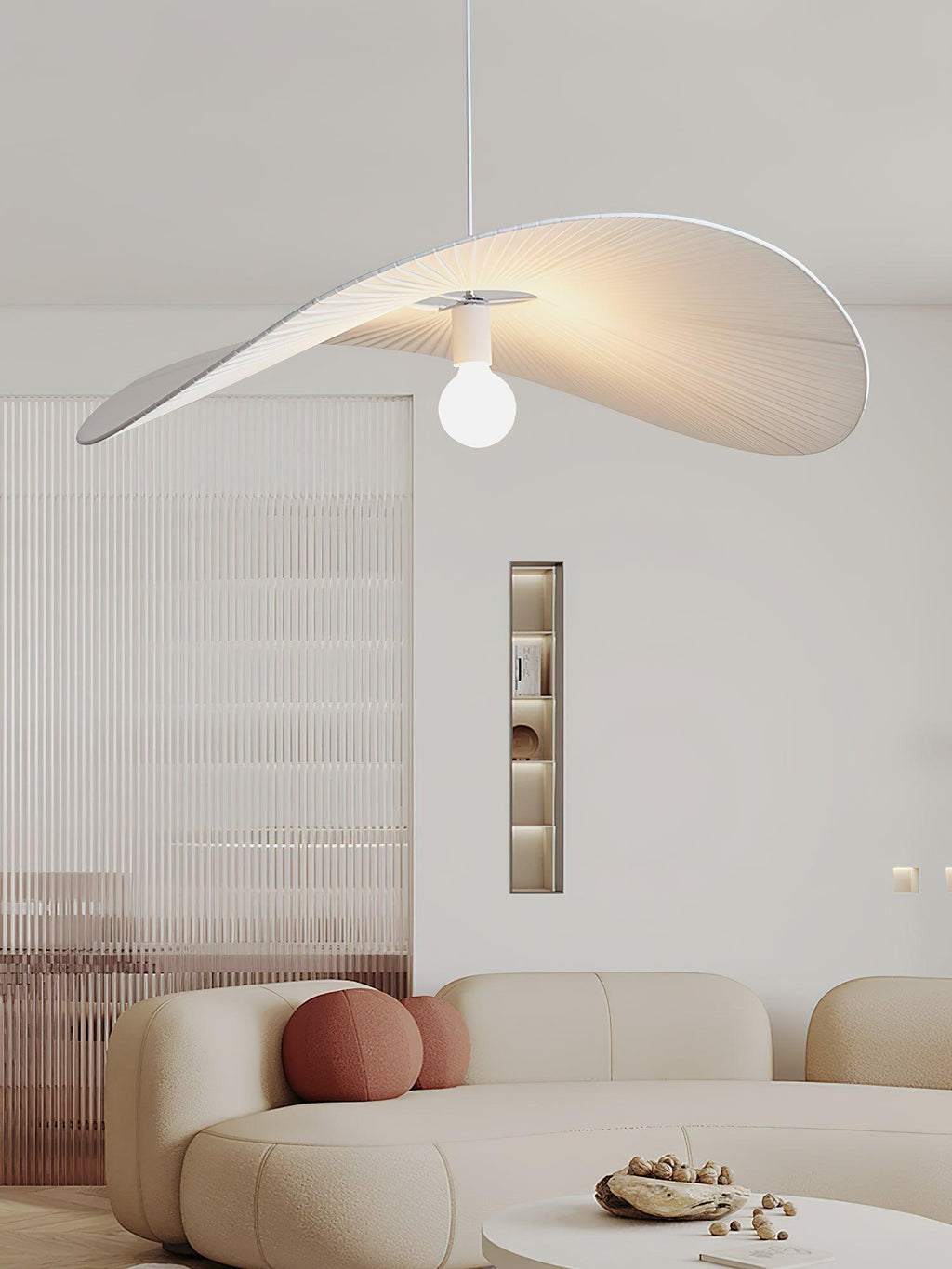 Fennis Fabric Pendant Light-Moonnatur