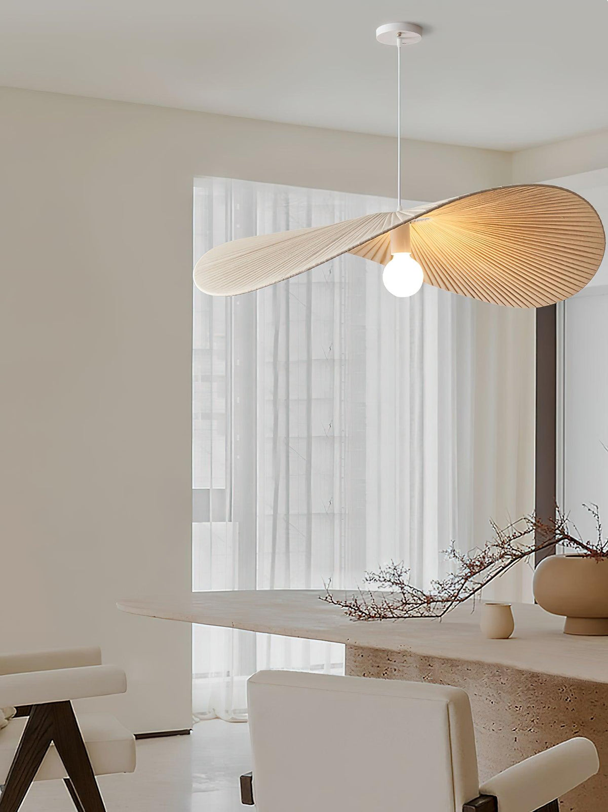 Fennis Fabric Pendant Light-Moonnatur