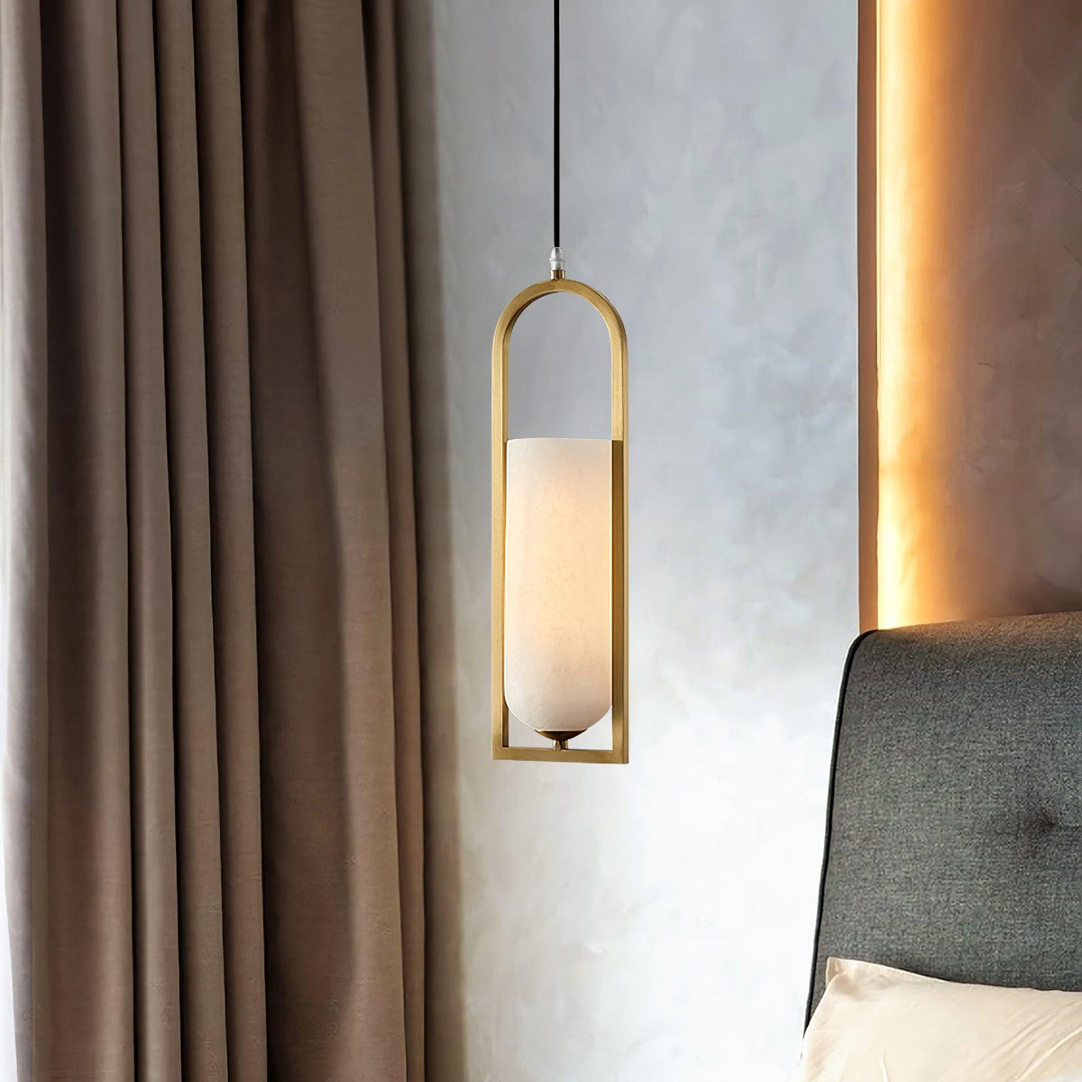 Mardenwren Alabaster Pendant Light-Moonnatur