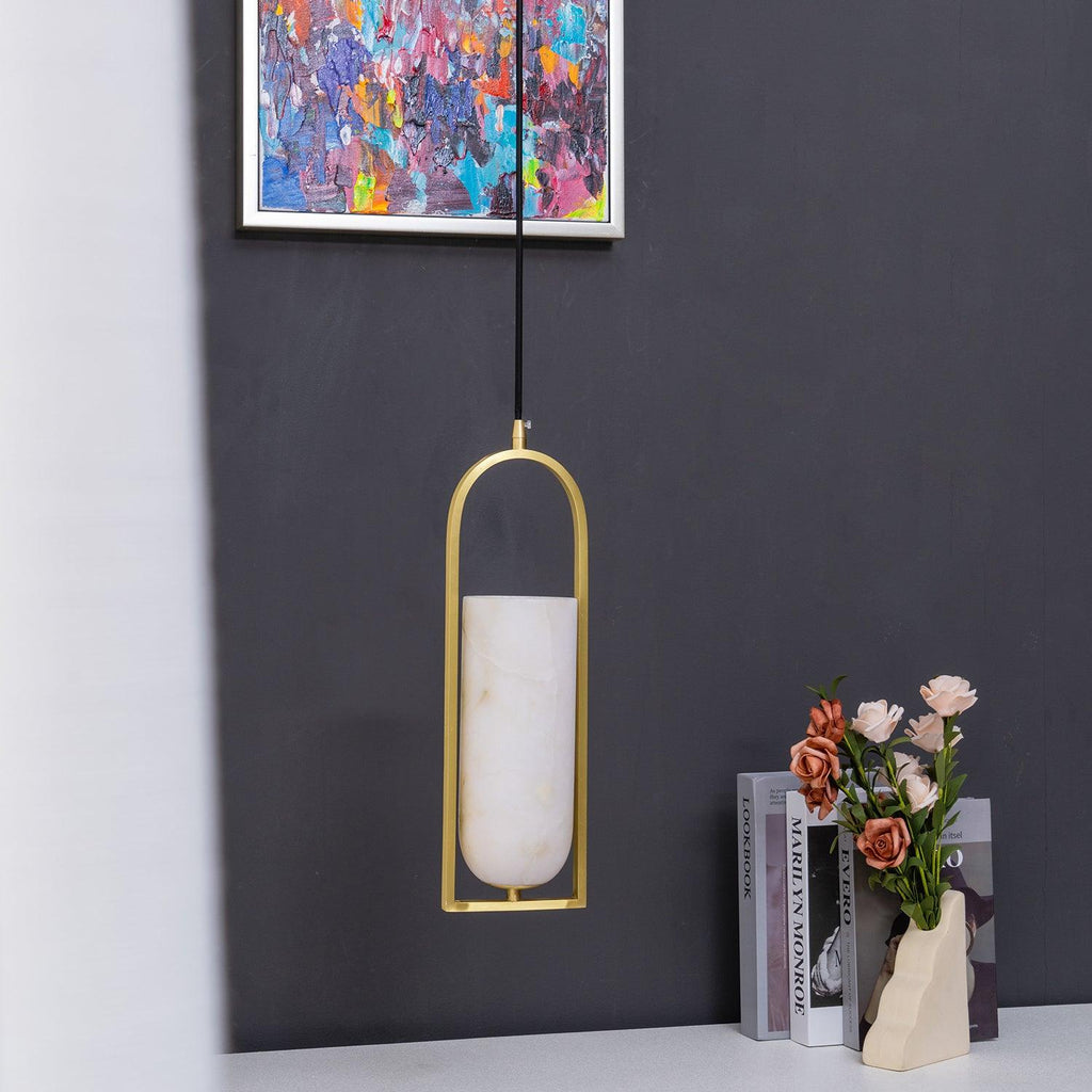 Mardenwren Alabaster Pendant Light-Moonnatur