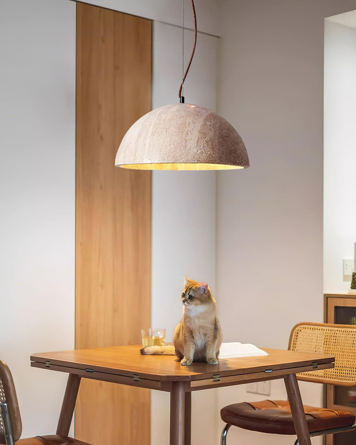 Sardenvale Travertine Pendant Light-Moonnatur