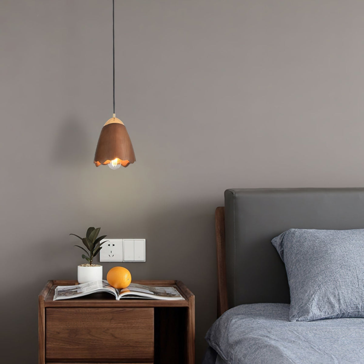 Maellyn Wood Pendant Light-Moonnatur