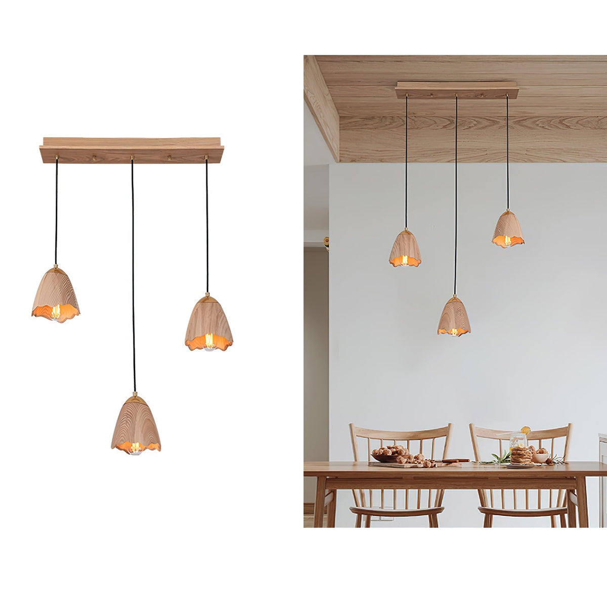 Maellyn Wood Pendant Light-Moonnatur