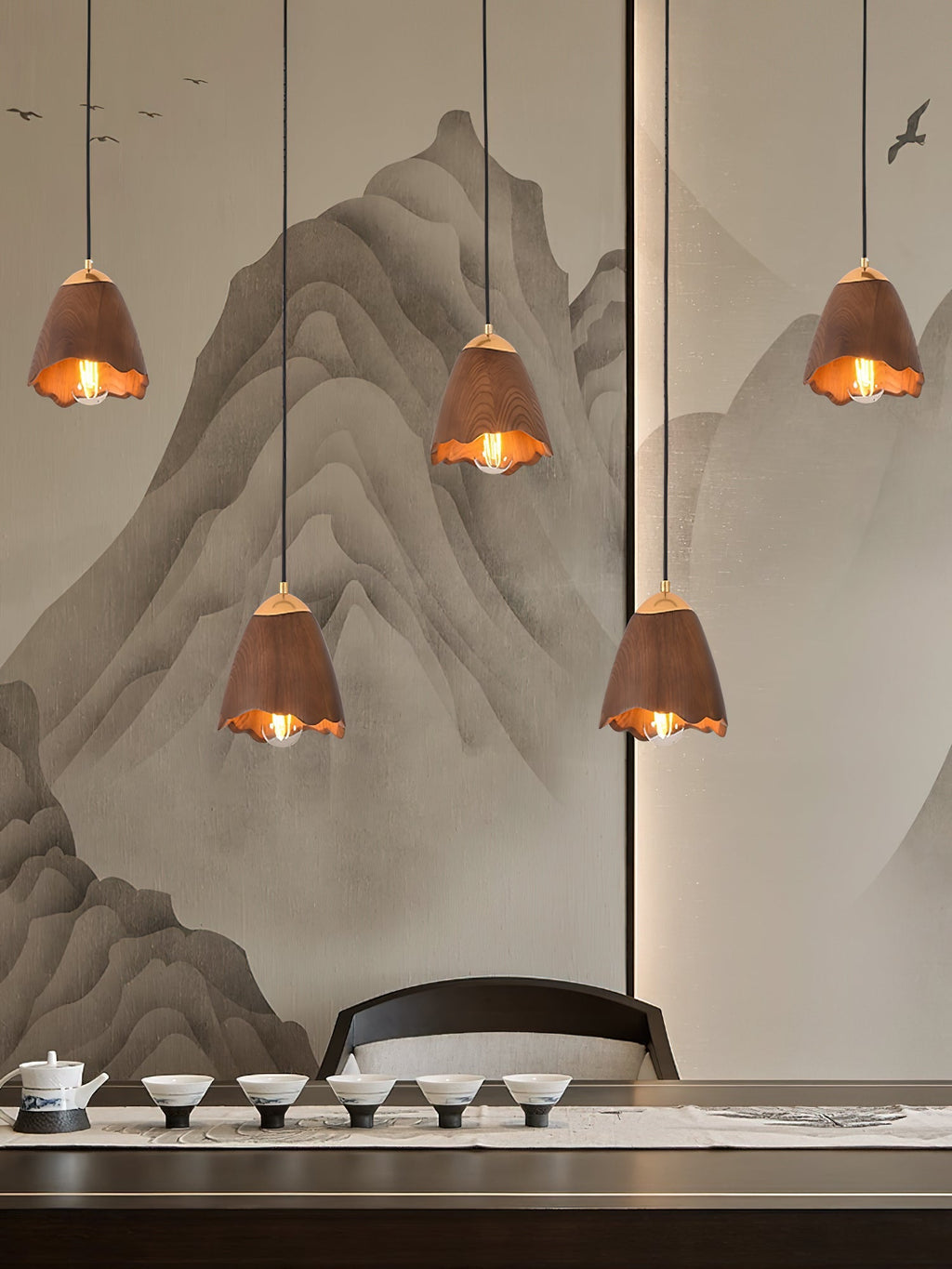Maellyn Wood Pendant Light-Moonnatur