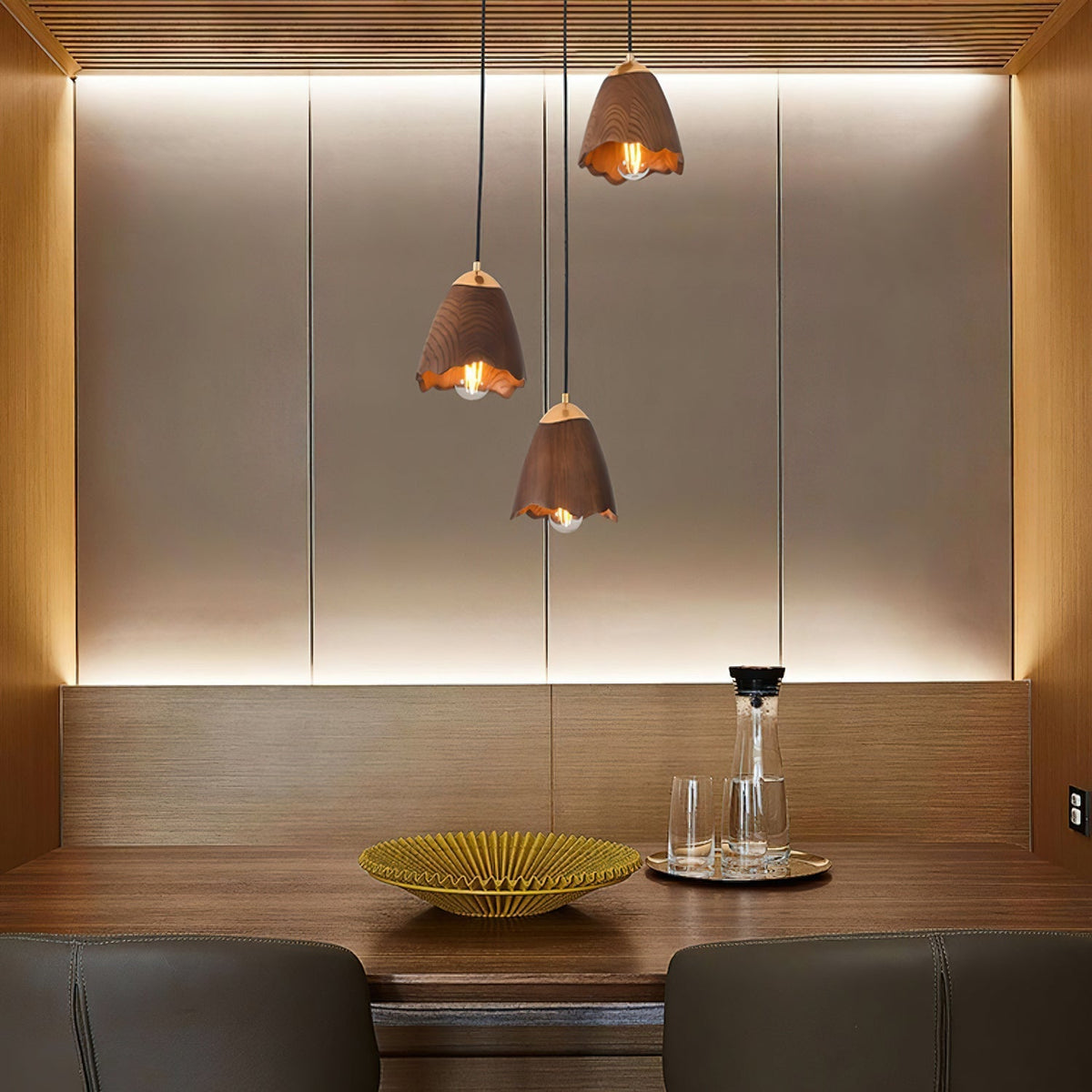 Maellyn Wood Pendant Light-Moonnatur