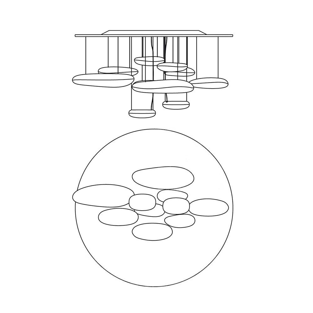 Jorrenenna Aluminium Ceiling Light-Moonnatur