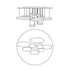 Jorrenenna Aluminium Ceiling Light-Moonnatur