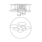 Jorrenenna Aluminium Ceiling Light-Moonnatur