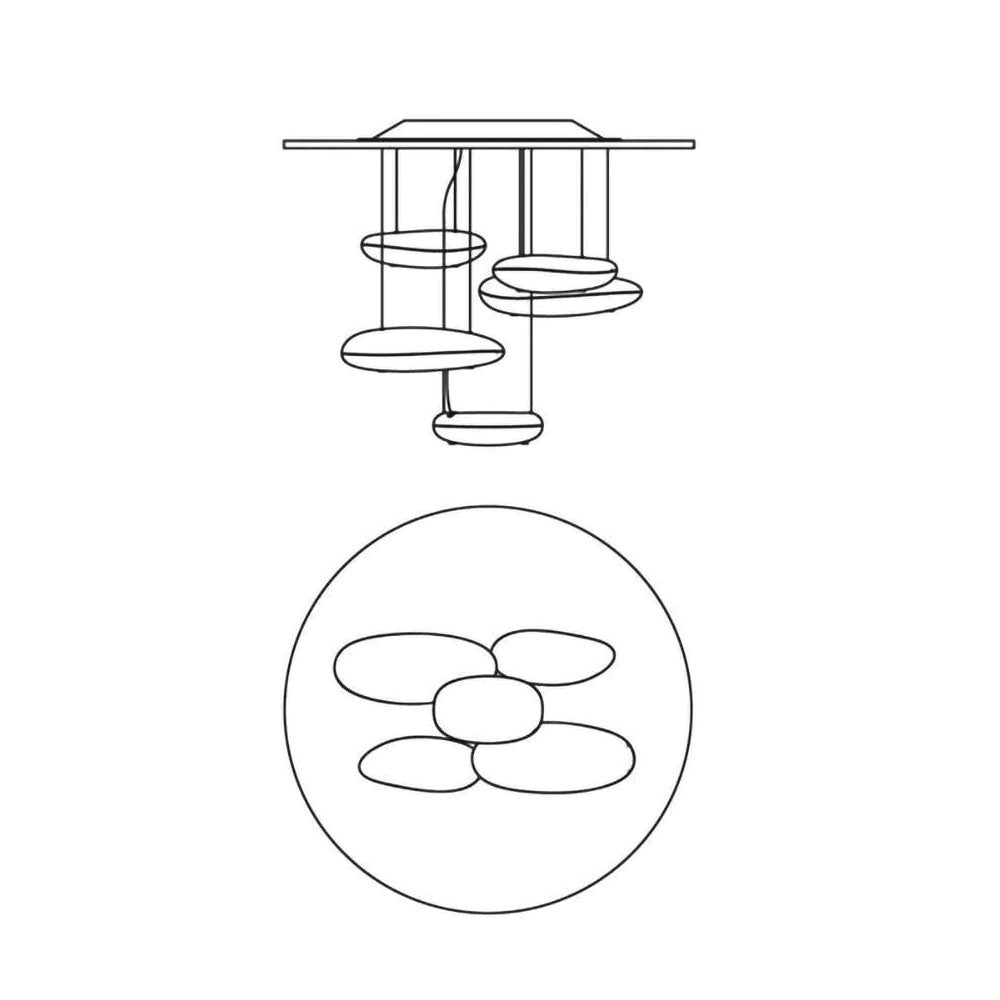Garrowis Aluminium Chandelier-Moonnatur