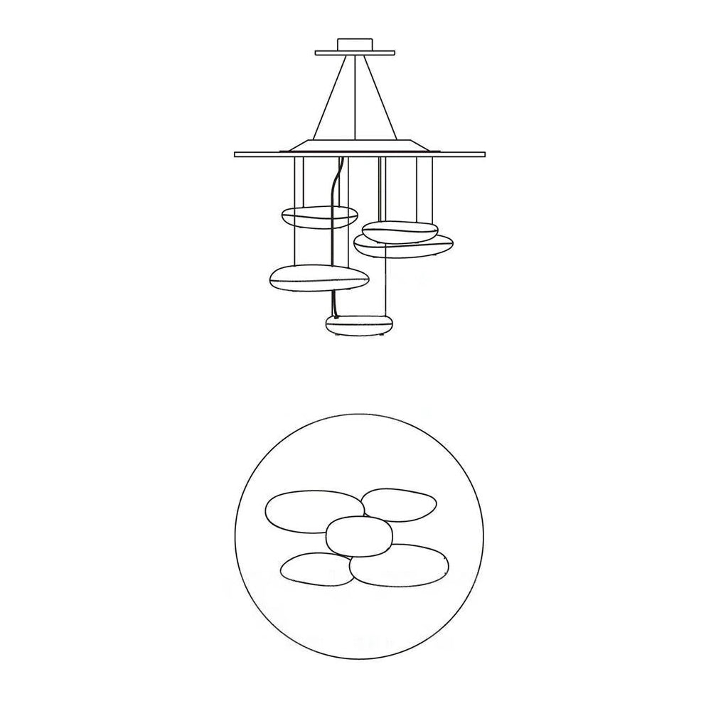 Jorrenenna Aluminium Ceiling Light-Moonnatur